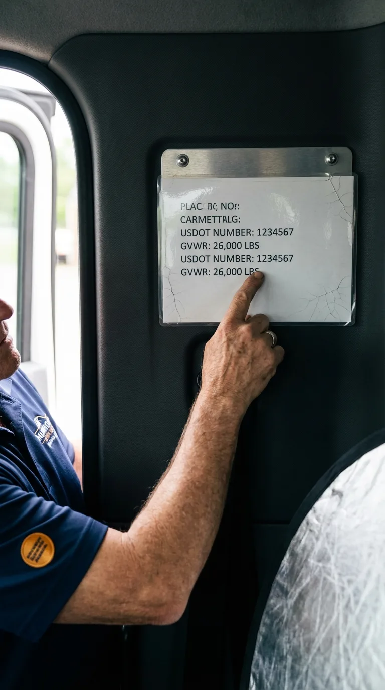 USDOT licensing placard verification in Great Barrington
